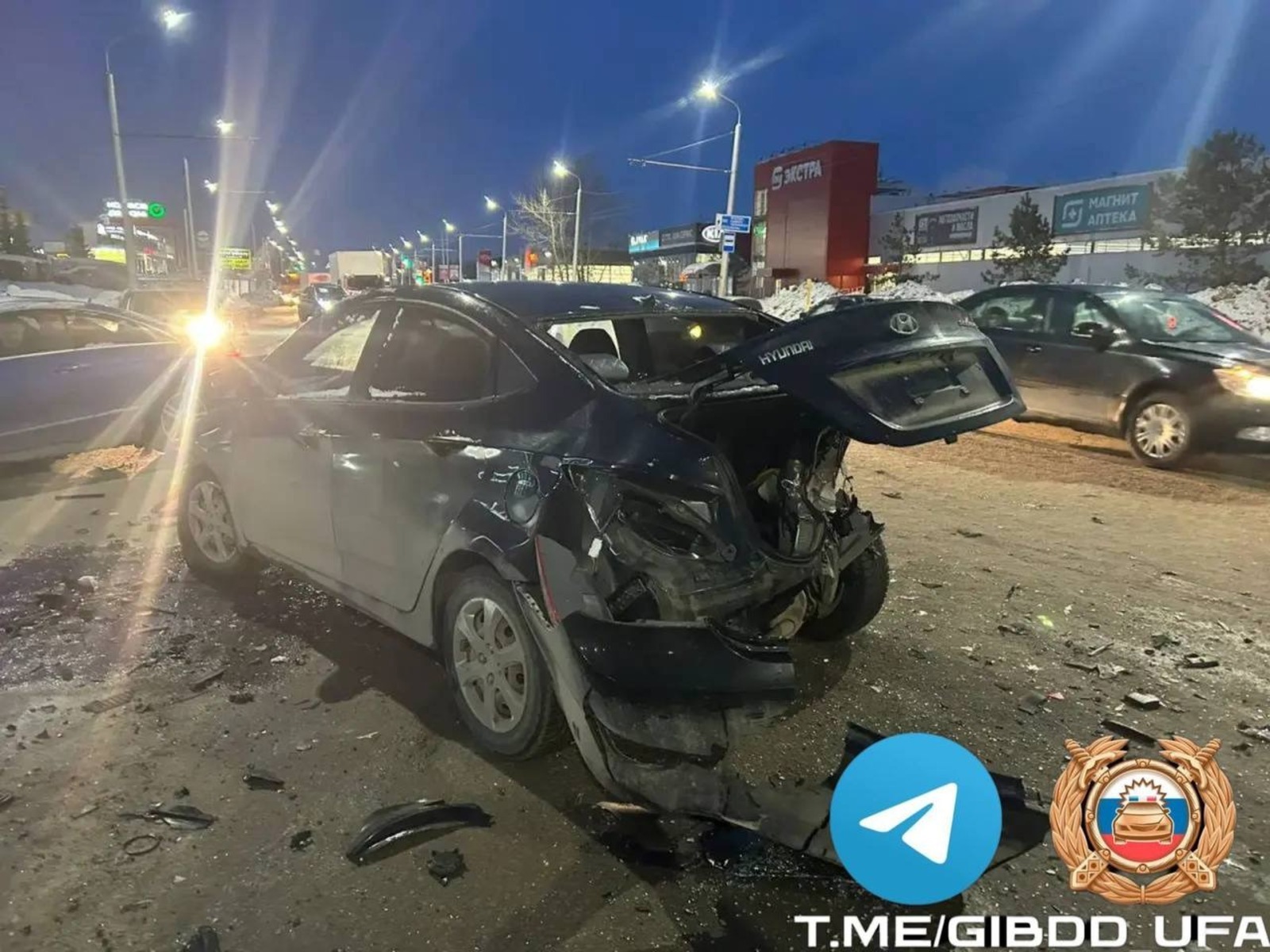 В Уфе в массовом ДТП пострадали два человека