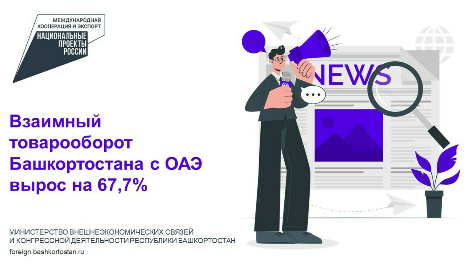 Взаимный товарооборот Башкортостана с ОАЭ вырос на 67,7%